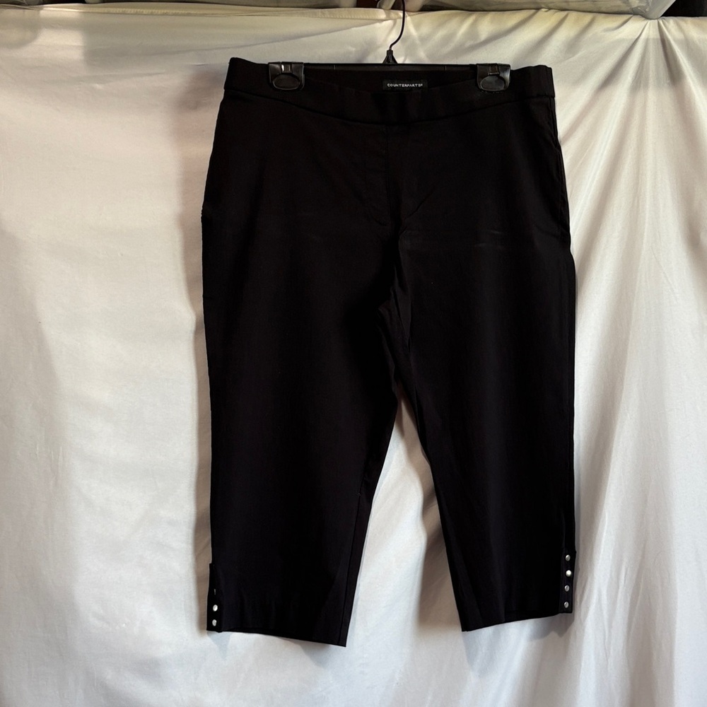 Counterparts Black Capris with Button Details LL181